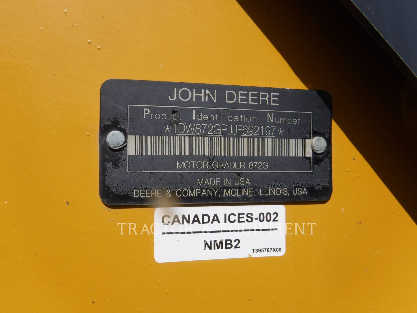 John Deere 872GP, Motor Grader, 6198 hours, S/N: 0JF692197, 2019 - Image 6