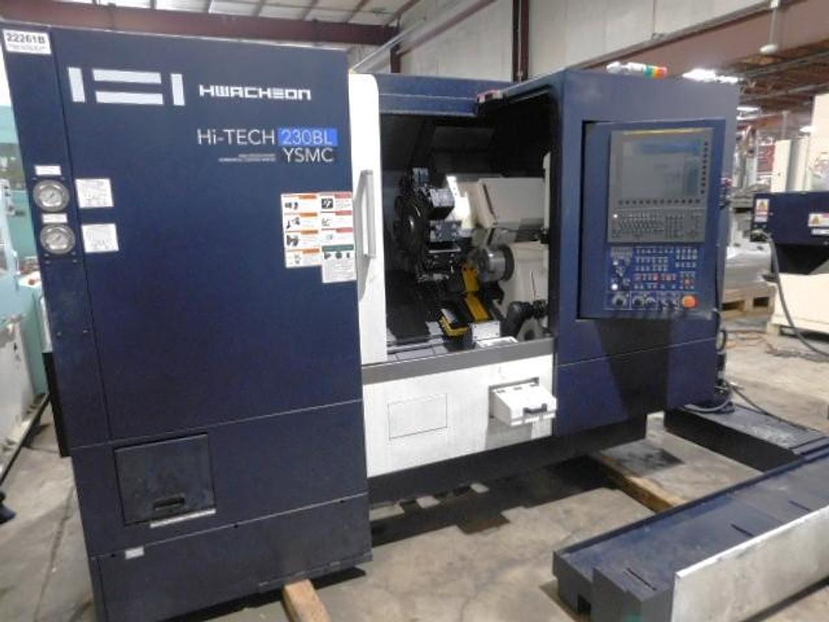 Hwacheon #Hi-Tech-230BL-YSMC, CNC Lathe, 29.5" swing, 15.76" max. cutting diameter, 9.45" X, 2.36" Y, 27.56" - Image 1