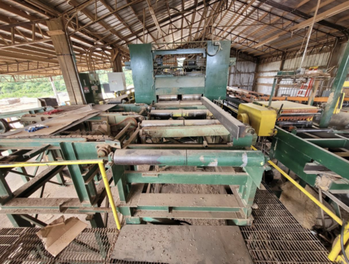8" Corley, Top Arbor Combination Gang Edger, 60" max. cutting width, (2) 150 HP motors, 5' x 11' infeed - Image 1