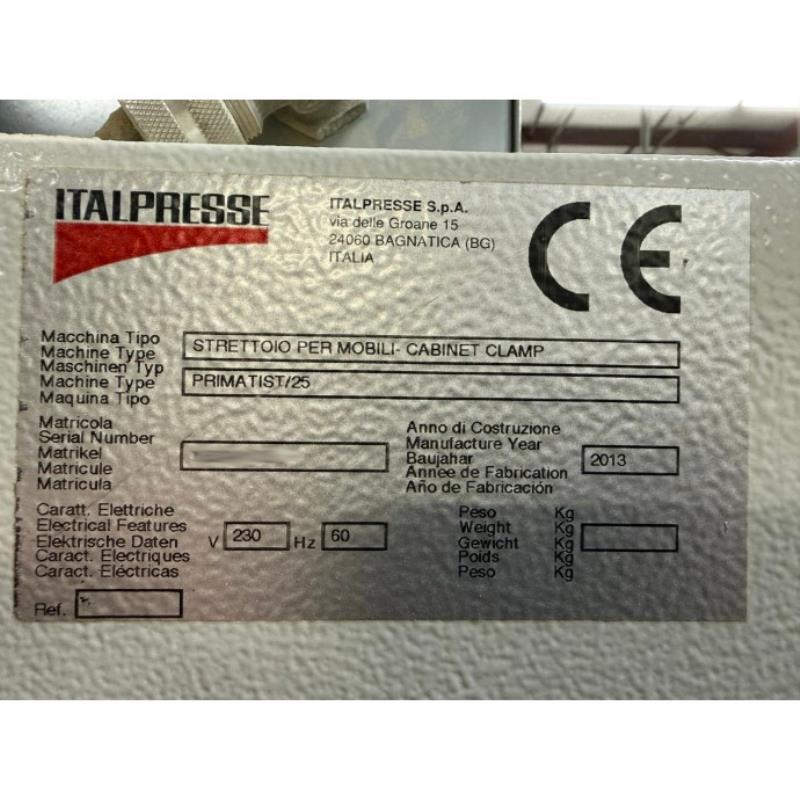 Italpresse #Primatist-25-A, Semi-Automatic Case Clamp, 98" L x 27-1/2" width x 51" H capacity, 3300 lb/beam - Image 6