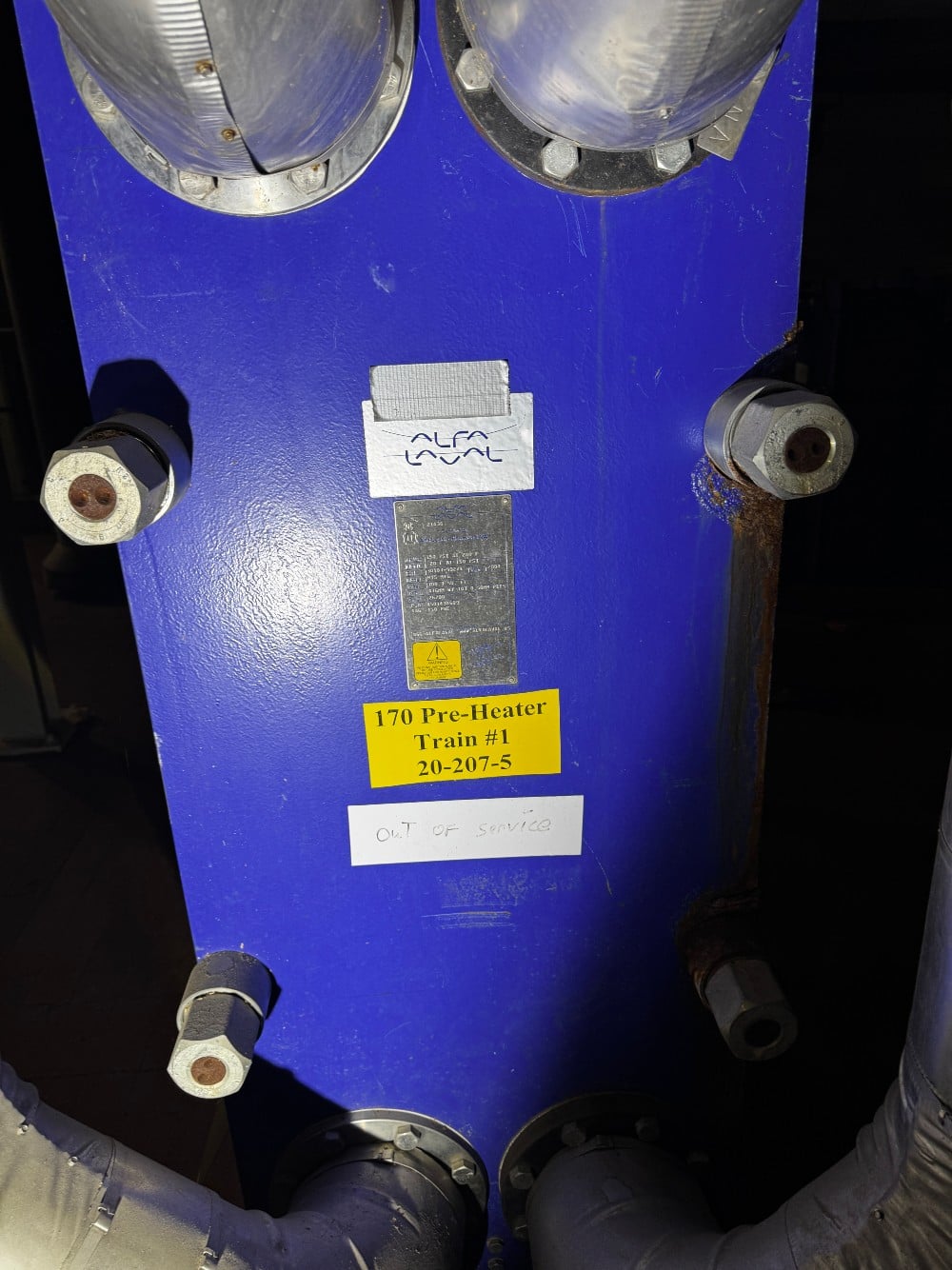 700 sq.ft., Alfa Laval #M15-MFG, gasket plate-and-frame heat exchanger (PHE), Alfa-Laval 150 PSI @ 200&deg;F - Image 7