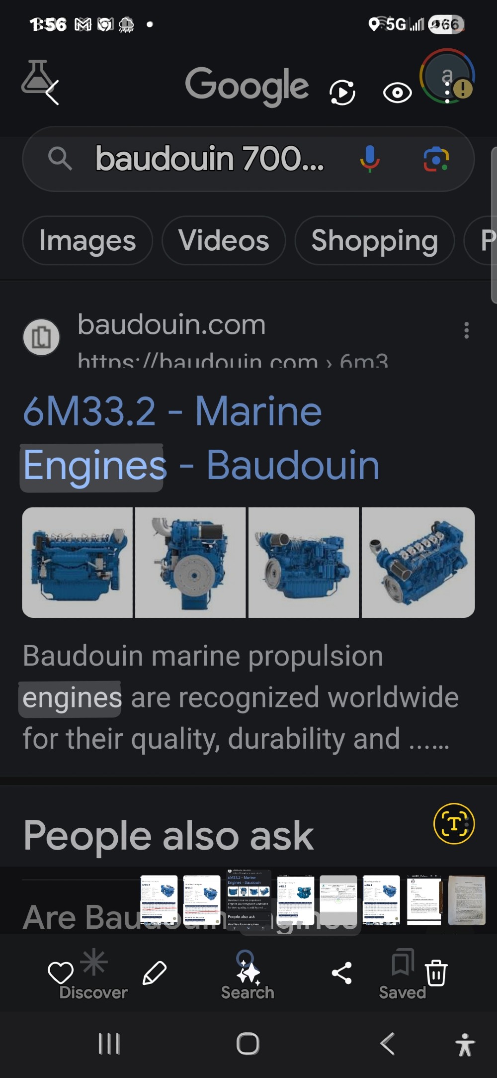 700 HP Baudouni #6M26.2, Marine Diesel Engine, 15.9 liters, 1900 RPM, brand new in crate - Image 5