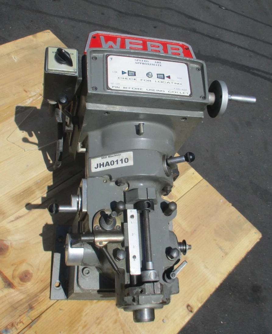 Webb, heavy duty variable speed milling machine head, 3 HP, 2012 - Image 2