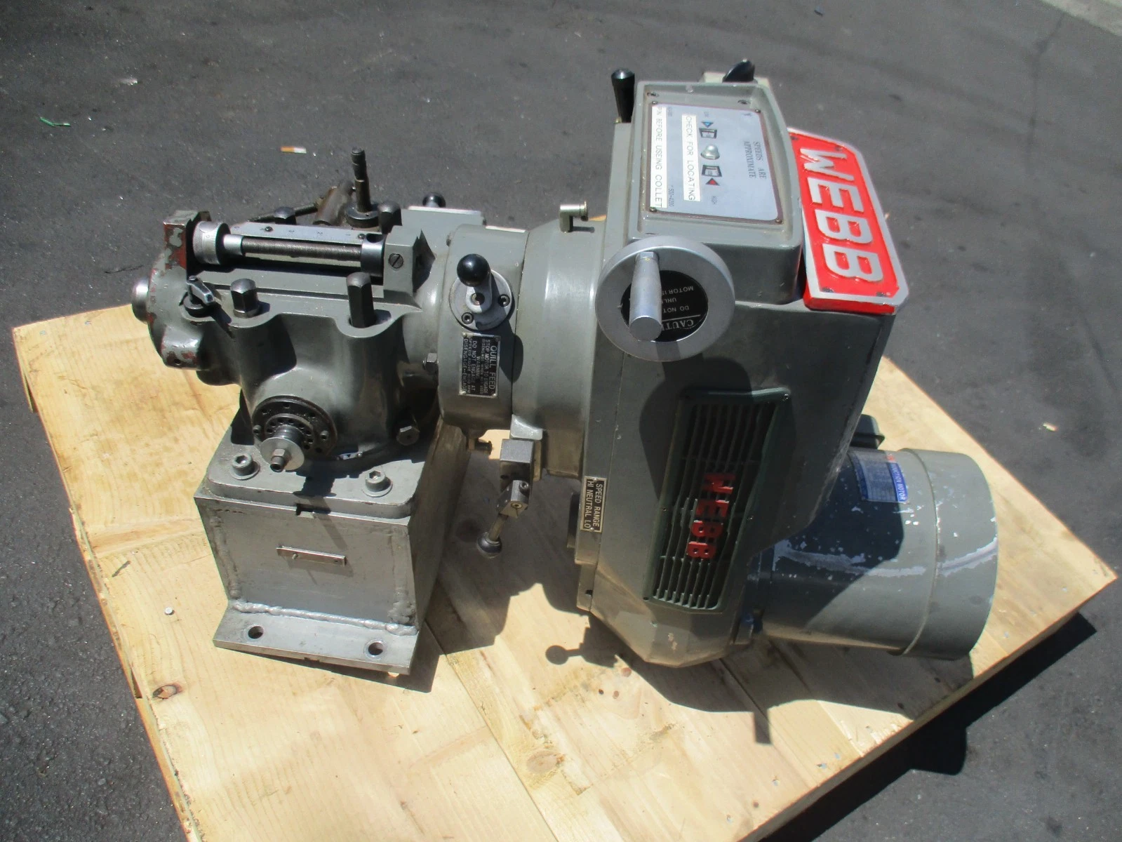 Webb, heavy duty variable speed milling machine head, 3 HP, 2012 - Image 4