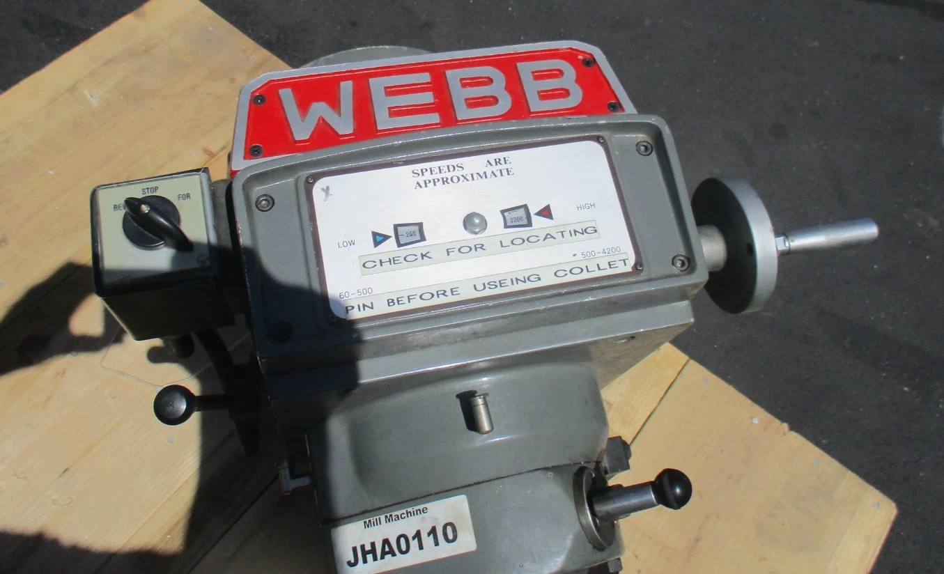 Webb, heavy duty variable speed milling machine head, 3 HP, 2012 - Image 7