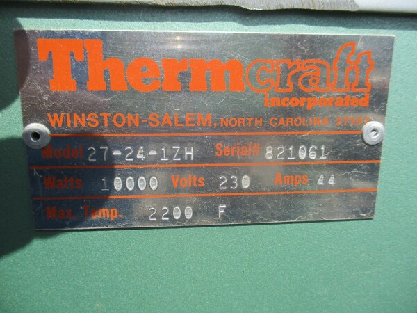 Thermcraft #27-24-1ZH, split tube furnace, 2200°F, controls - Image 5