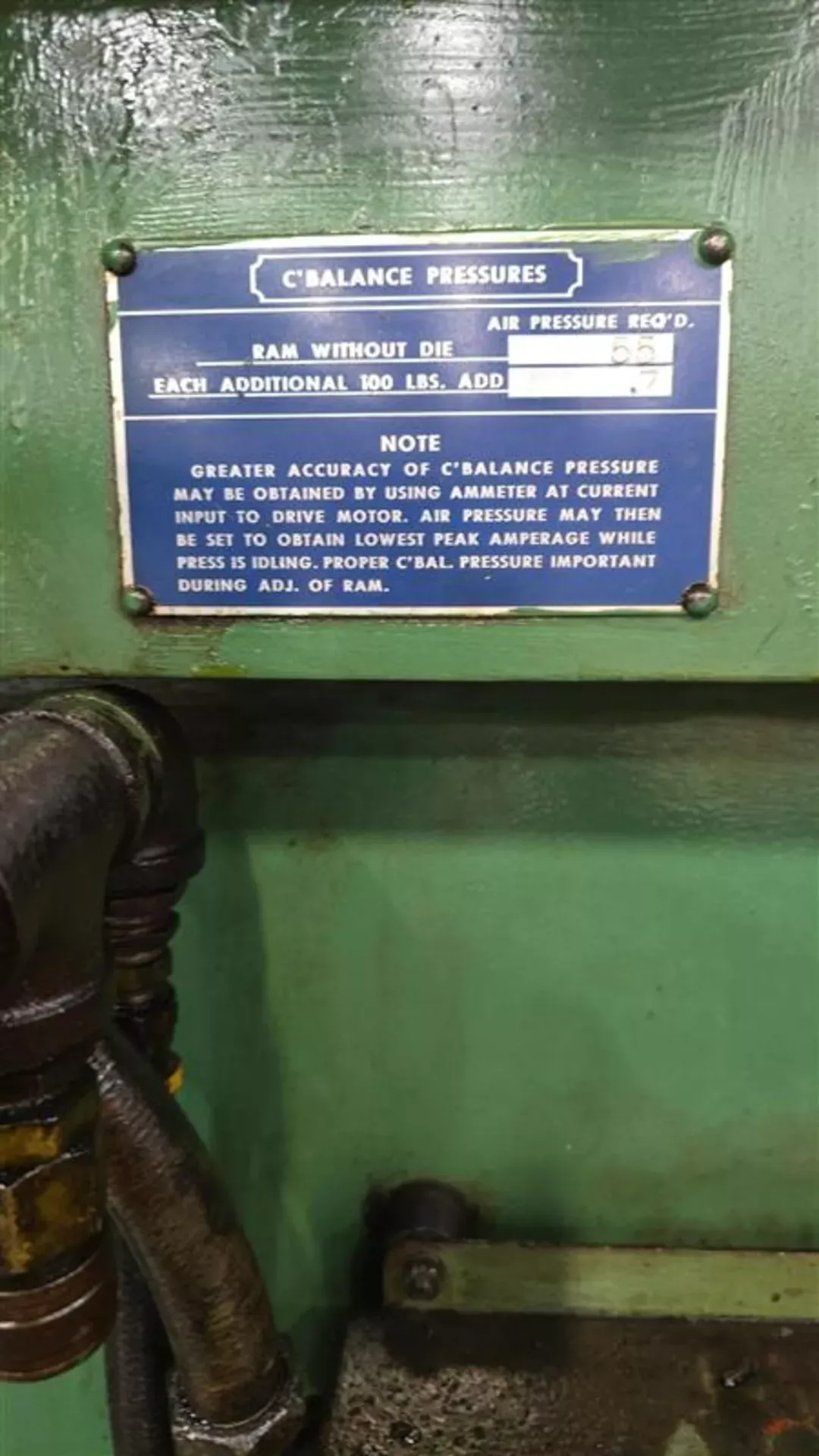 150 Ton, Federal #G2-150-72-30, Gap Frame Double Crank Press, 8" stroke, 22" die space, 72" x 30" bed, 50 - Image 6