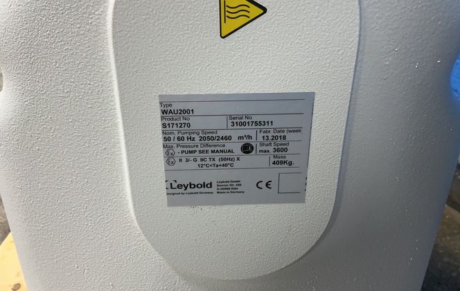 1448 CFM, Leybold #WAU2001, vacuum pump, 7.5 KW, 200-480 V. - Image 7
