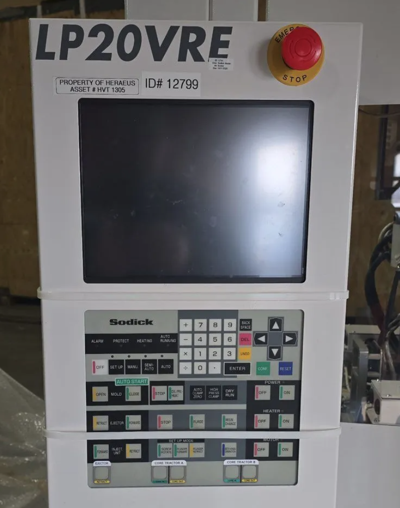 22 Ton, 0.15 oz, Sodick #LP20VRE, vertical injection molding machine, 14mm diameter screw, 2017, 153828 - Image 2