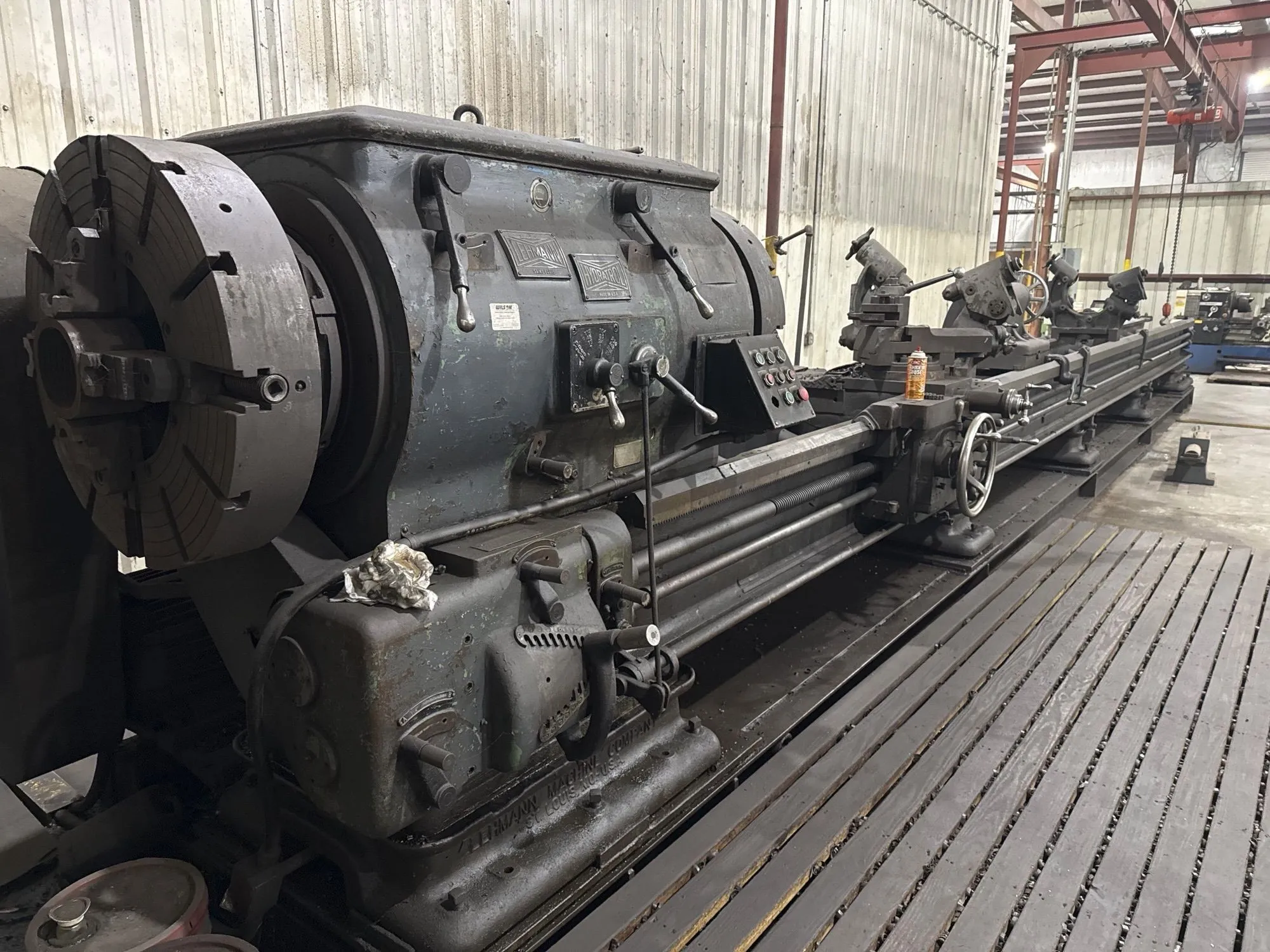 35" x 372" Lehmann Long Bed Lathe, 14" bore, 40 HP, 300 RPM - Image 1