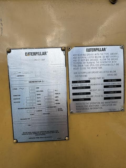 820 KW Caterpillar #MPS2125, Diesel Gen, 1140 HP, #3508 engine, open skid, 2000 - Image 9