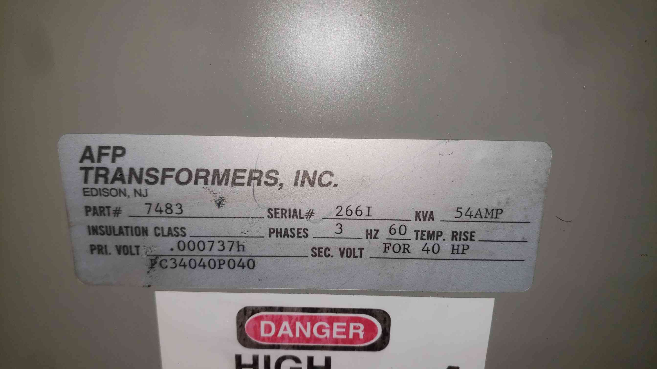 54 Amp, AFP 7483, Motor Starting Autotransformer, 3PH - Image 7