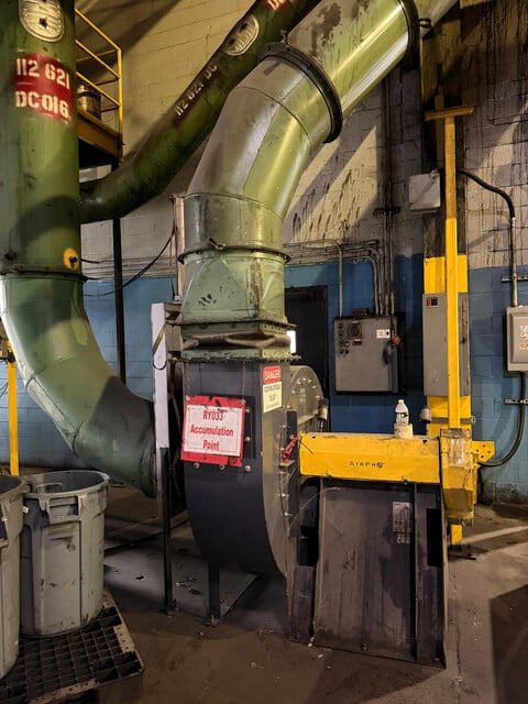 Weg #1072791875, cyclone dust collector, AirPro centrifugal blower, 40 HP motor, 2022 - Image 5