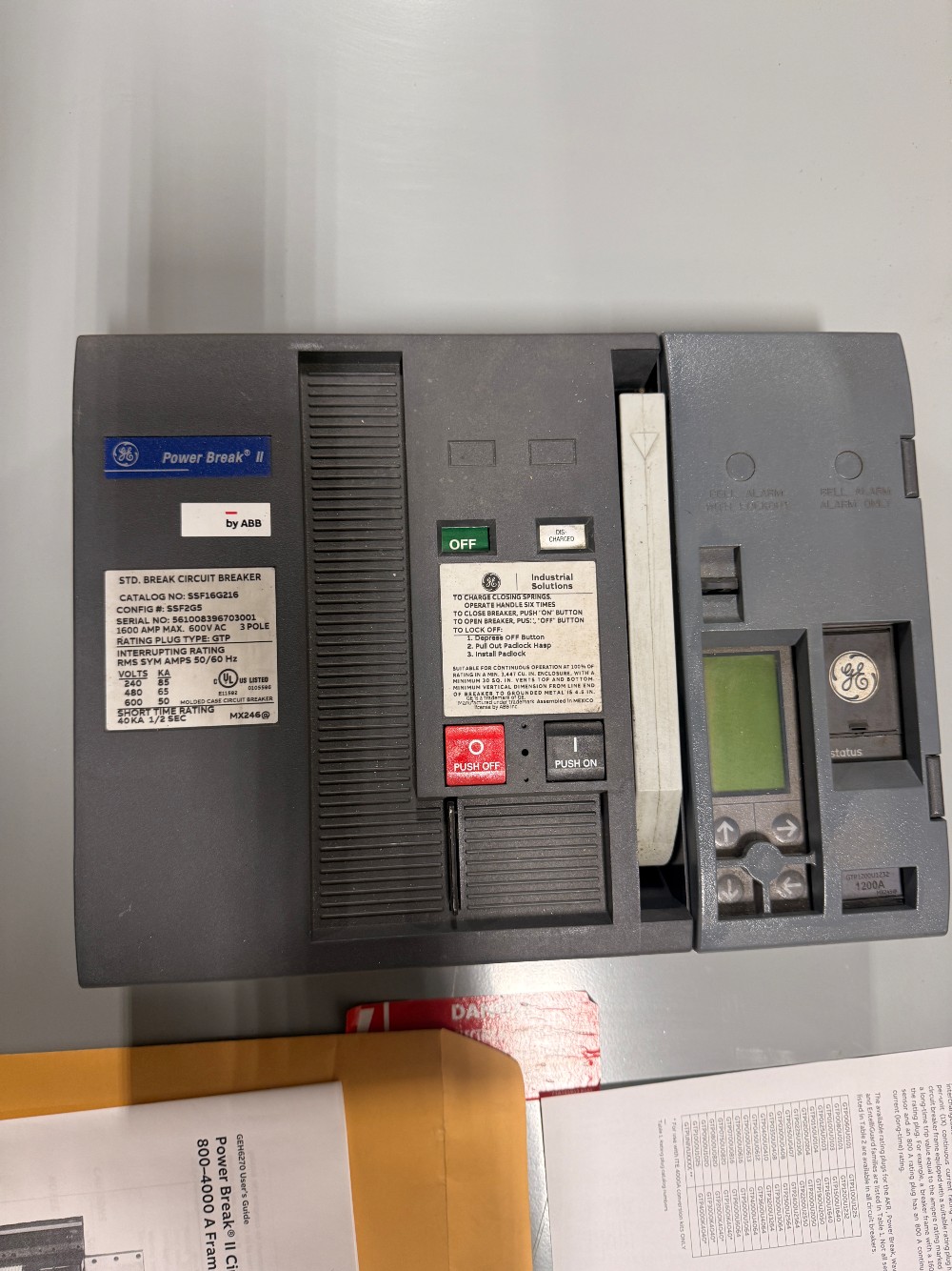 1600 Amp. ABB/GE Spectra Series Busway Bolt-On Tap Bus Plug 1600A Power Break II 1200A Trip - Image 3