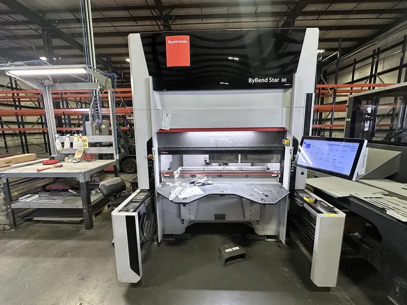 88 Ton, Bystronic #ByBend-80/1530, CNC press brake, 5' overall, 61.8" between housing, 7.9" stroke, 6-axis - Image 1