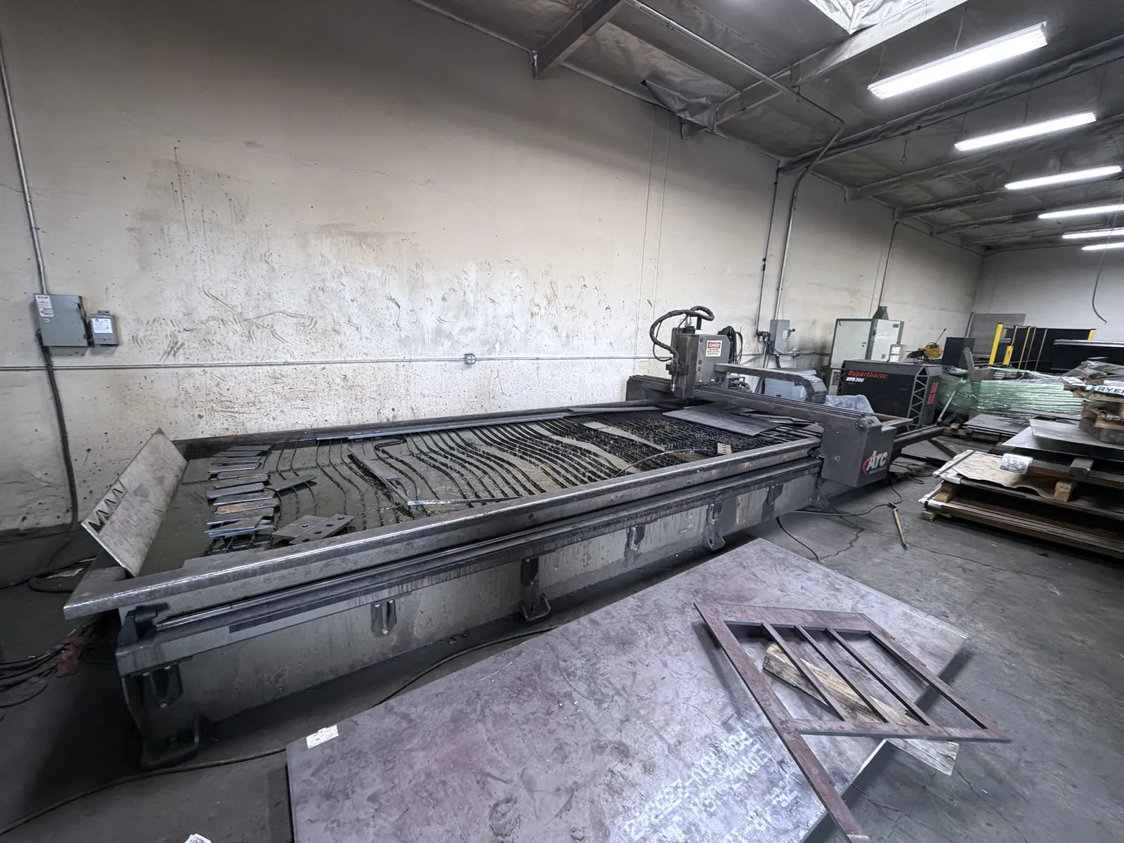 Arc Specialties, CNC plasma cutting system, 6' x 20' water table, Hypertherm XPR300, 300 amp, 2" pierce, 3" - Image 1