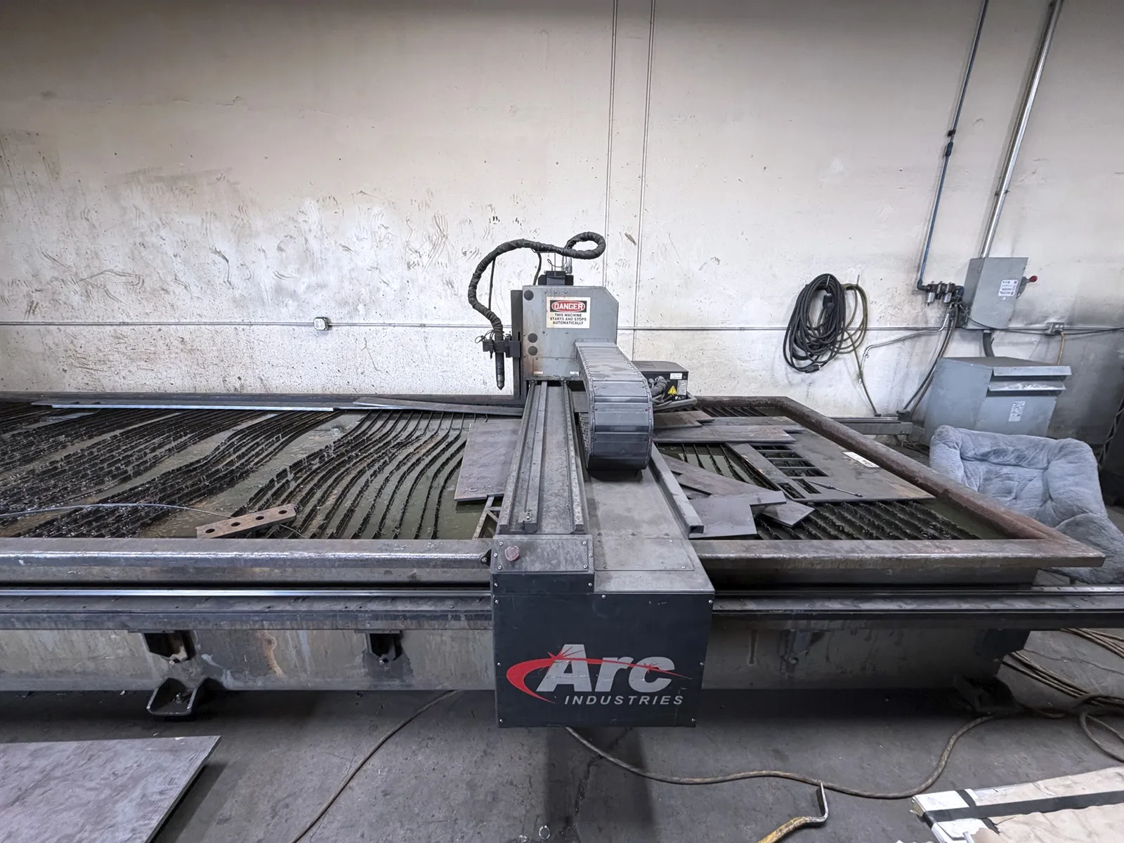 Arc Specialties, CNC plasma cutting system, 6' x 20' water table, Hypertherm XPR300, 300 amp, 2" pierce, 3" - Image 2