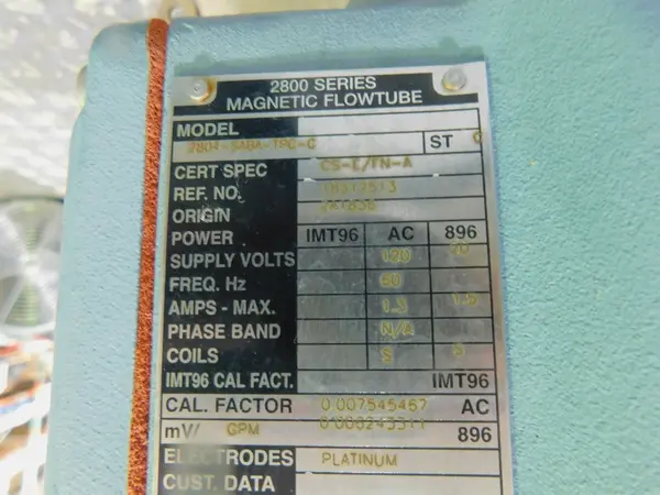 Foxboro #2804-SABA-TPC-C, Magnetic Flowtube Flowmeter, 4" diameter, Platinum Electrode, Unused - Image 4