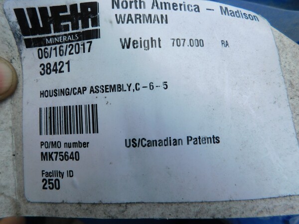 Weir #C-6-5, Ash Slurry Pump Housing & Capacity Assembly, Unused - Image 10