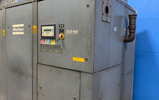 Atlas Copco #GA-110, Rotary Screw Air Compressor, 165 HP, 460 V., 1999 - Image 1