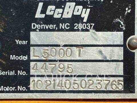 Lee-Boy L5000T, Asphalt Paver, 523 hours, S/N: 44795, 2006 - Image 6