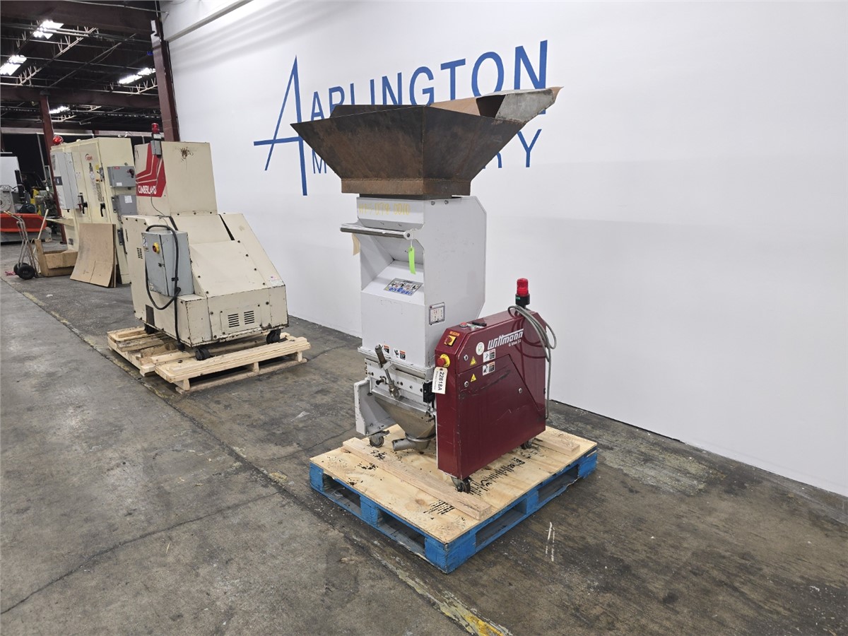 9" x 18" Wittmann #G-Max-33, granulator, 4 HP, 110 lb./hr., 9 knife staggered open rotor, 240 RPM, 230 V. - Image 2
