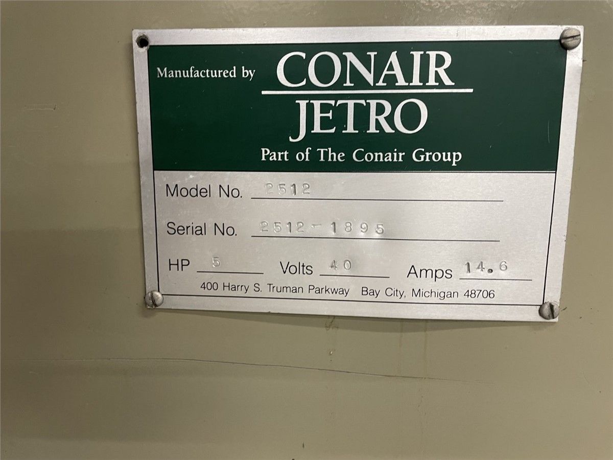 Conair #2512, fan cut pelletizer, 12 rotating knives, 1 bed knife, 5 HP main motor, 1 HP pull roll, ABB ACS - Image 1
