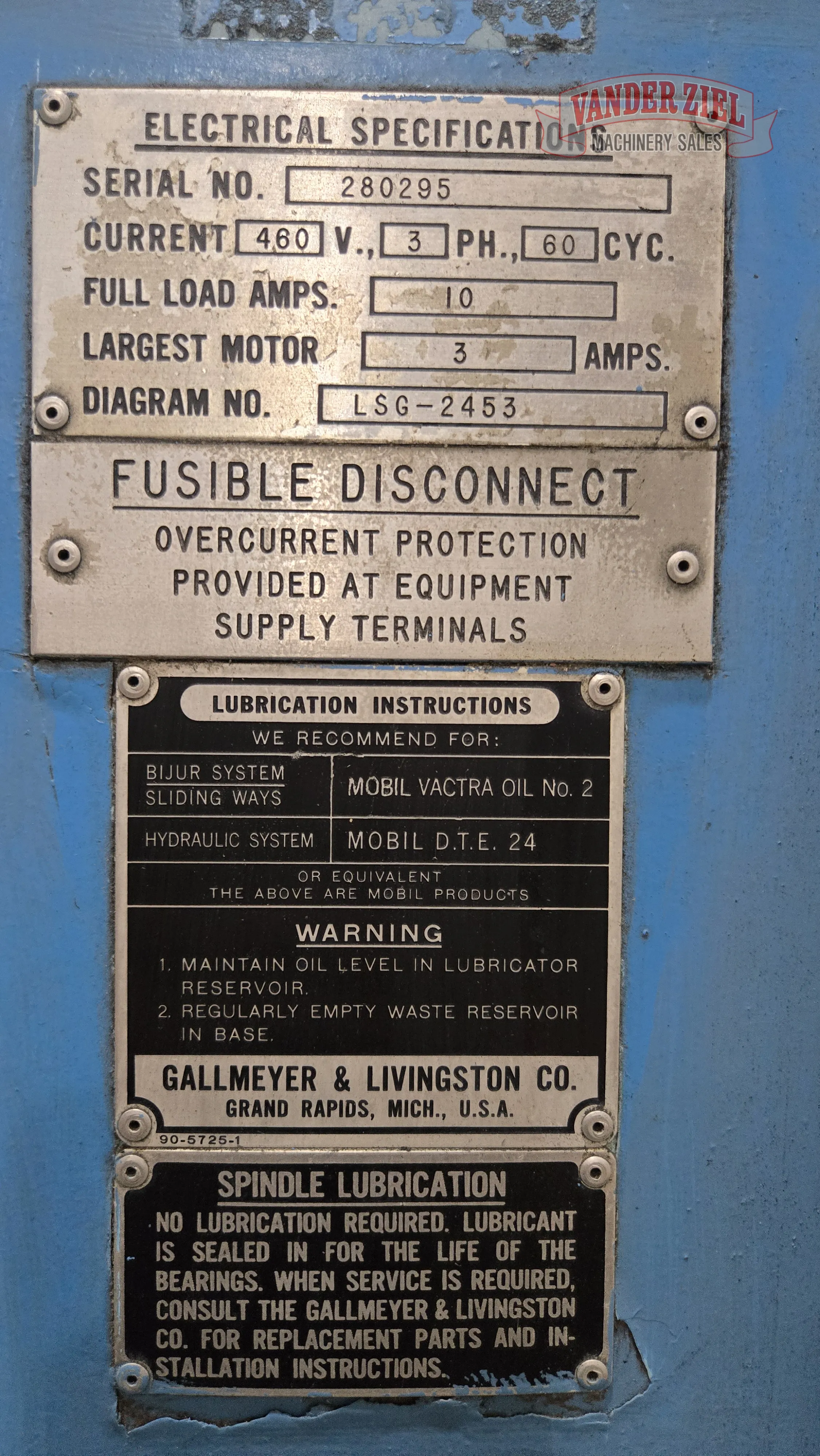 Gallmeyer & Livingston #270, Surface Grinder, 460 Volt, 3PH - Image 4