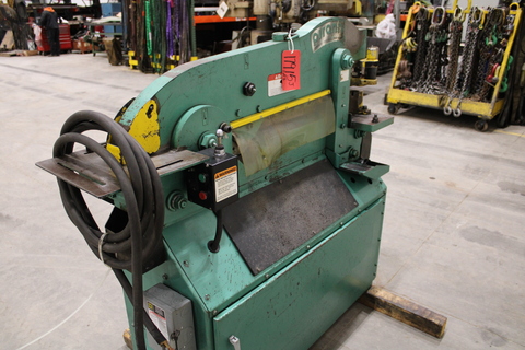 5" x 5" x 3/8" Piranha #P50, Ironworker, 50 ton, 8" throat, 4-1/4" stroke, 14-5/8" plate shear, 13-1/2" open - Image 10