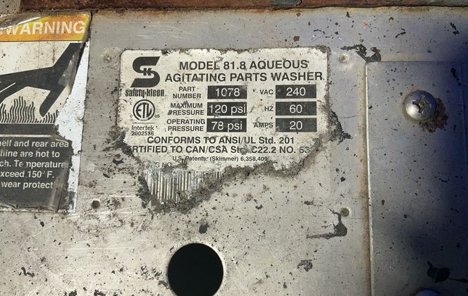 Safety-kleen #81.8, Parts Washer, 45" x 22" x 26" Capacity, 240 V. - Image 6