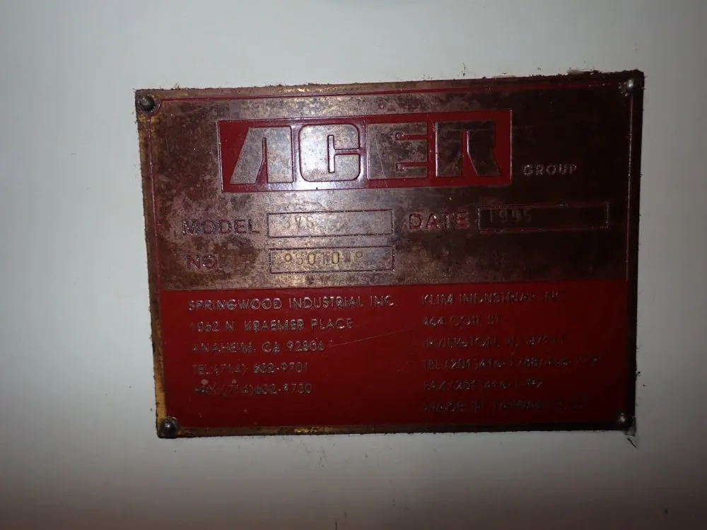 Acer #3VS, Vertical Milling Machine, 9" x 42" Table, 3 HP, Fagor Controls, 230/460 V., 1995 - Image 7