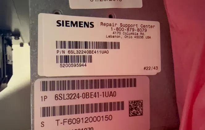 150/179 HP Siemens #6SL3224-0BE41-1UA0, Variable Frequency Drive, 3 Phase, 380-480 Volts, 110/132 KW - Image 4