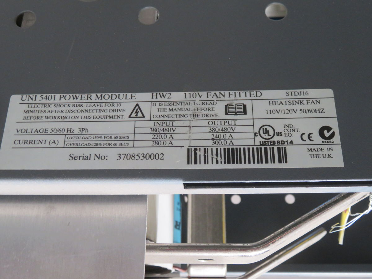 200 HP Nidec #5401, AC Variable Frequency Drive, 3 Phase, 300 A, 380-480 Volts, 50/60 Hz - Image 6
