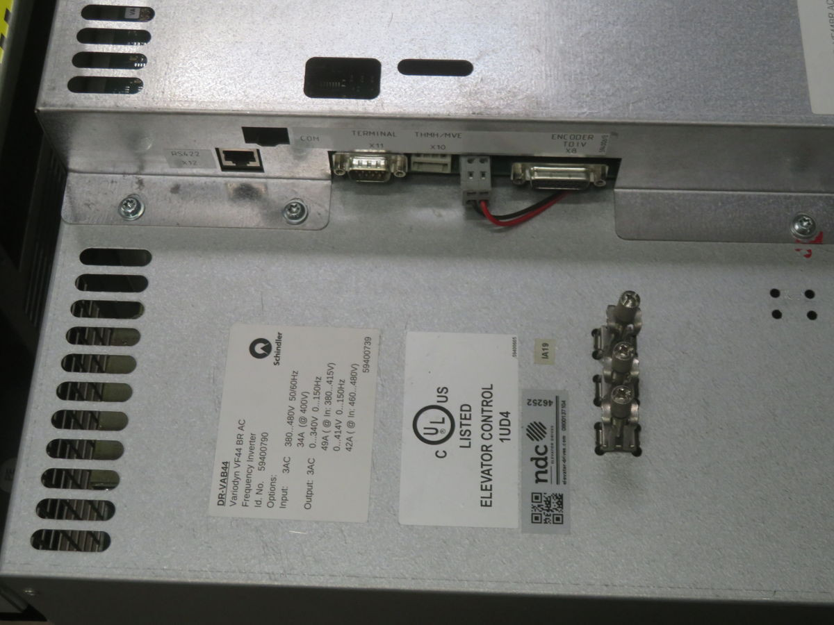 Schindler #VF44BR, regenerative variable frequency dri, 3 Phase, 380-480 Volts AC, 3.0 m/s max elevator speed - Image 5
