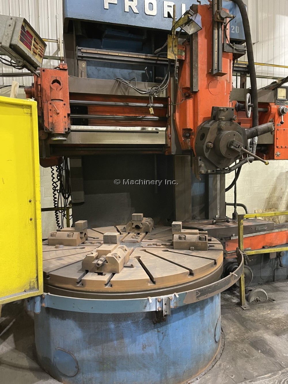 63" Froriep #KE-Super-KE16, vertical boring mill, 71" swing, 4-jaw, 47" height under rail, 50 HP - Image 1
