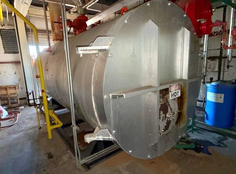 200 HP Williams & Davis #200-777-Tejas, steam boiler set, 150 psi, Gordon Piatt Natural gas burner - Image 3