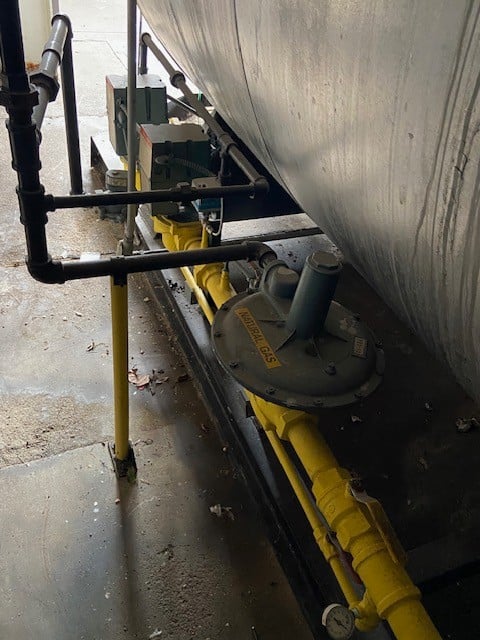 200 HP Williams & Davis #200-777-Tejas, steam boiler set, 150 psi, Gordon Piatt Natural gas burner - Image 5