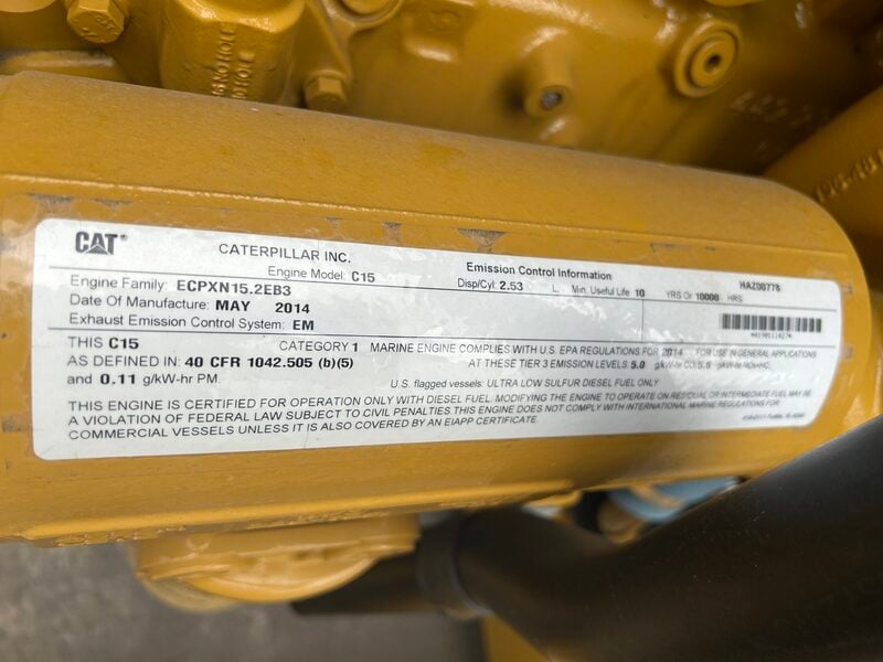 536 HP Caterpillar #C15-Acert, diesel power unit, 2000 RPM, Tier 3, sound attenuated enclosure 1, 2014 - Image 5