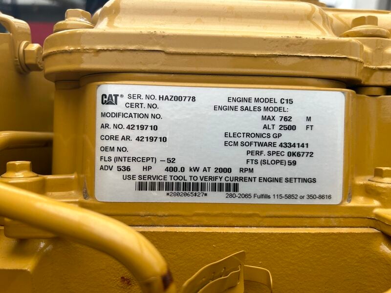 536 HP Caterpillar #C15-Acert, diesel power unit, 2000 RPM, Tier 3, sound attenuated enclosure 1, 2014 - Image 8
