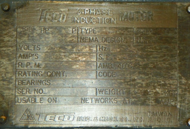 800 HP 1200 RPM Teco, Frame 6808B, TEFC BB, 2300 Volts - Image 3
