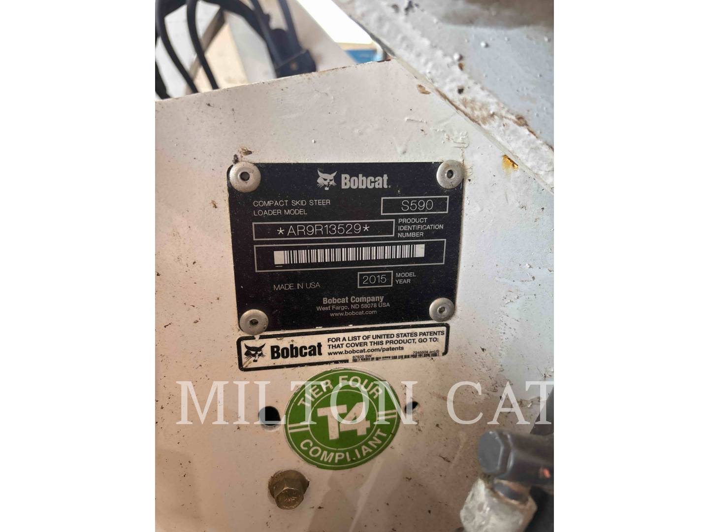 Bobcat S590, Skid Steer Loader, 1223 hours, S/N: AR9R13529C, 2015 - Image 6