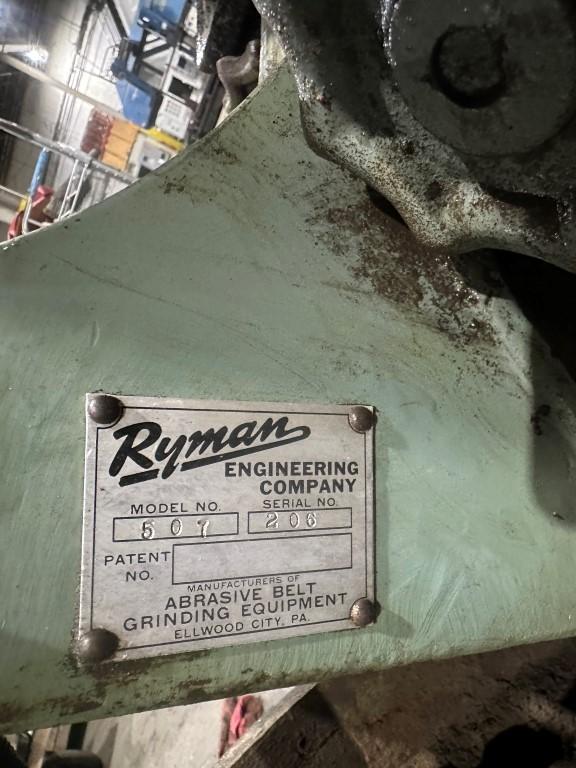 Ryman #507, 4" abrasive roll grinding lathe attachment, 7.5 HP - Image 7