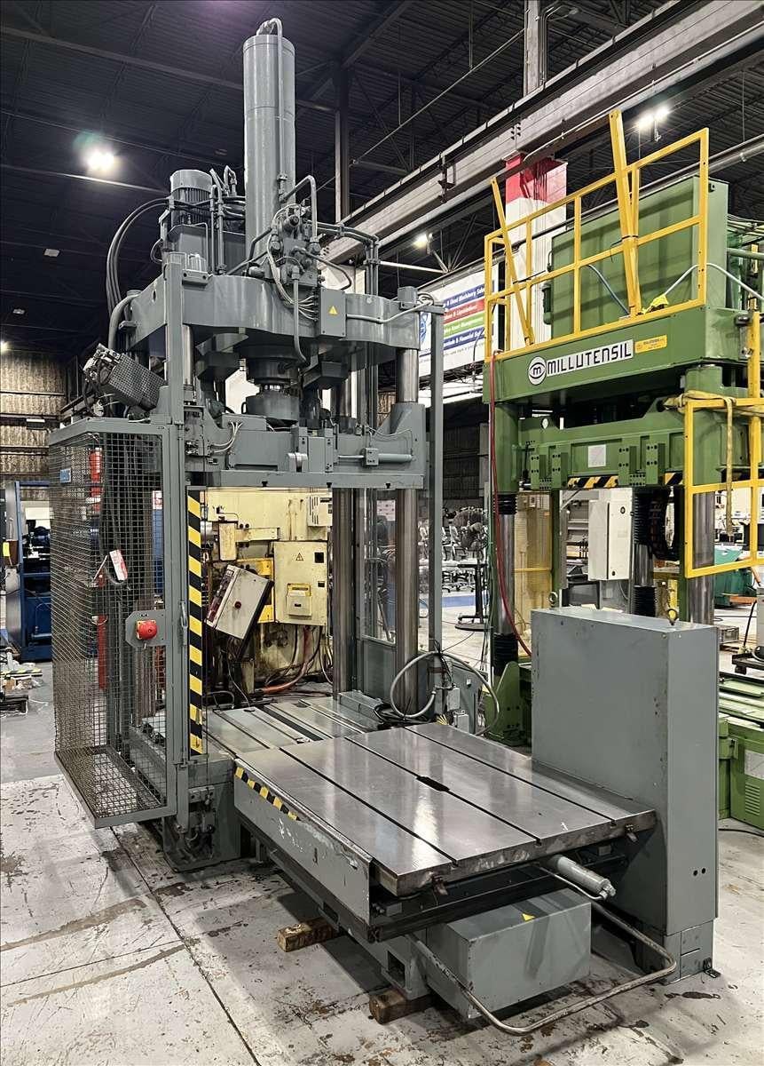 56 Ton, Reis #TUS125-OK-50, hydraulic spotting & tryout press, 5" stroke, 10 HP, 1991 - Image 4
