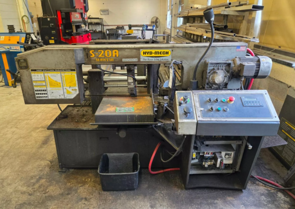 13" x 18" Hyd-Mech #S20A-Series-III, horizontal band saw, 14'10" x 1" x .035" blade, 75-350 SFM - Image 1