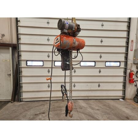 2 Ton, CM #Series-635-Lodestar, electric chain hoist w/motor driven trolley, 8 FPM, 1 HP hoist, 460 V. - Image 2