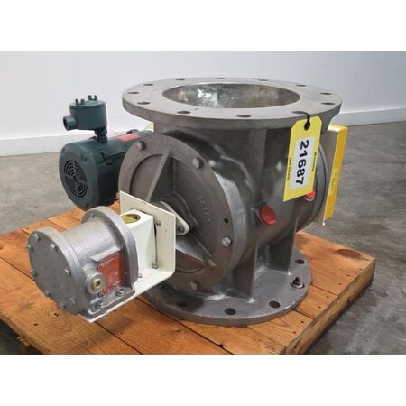 12" Rotolok #RVCSSS2BYOSA, 304 Stainless Steel round body rotary airlock valve, 8-vane, 1 HP, 208-230/460 V. - Image 2