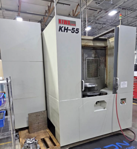 Kiwa #KH-55, CNC horizontal machining center, 4-Axis, Fannuc 31A, 31.4" X, 31.5" Y, 31.5" Z, 120 automatic - Image 1