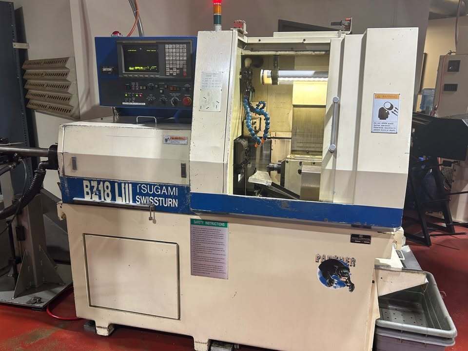Tsugami #BS-18, Swiss type automatic screw machine, 5-Axis, 3-18mm capacity, sub spindle, 1997 - Image 1