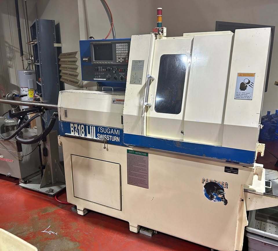 Tsugami #BS-18, Swiss type automatic screw machine, 5-Axis, 3-18mm capacity, sub spindle, 1997 - Image 2