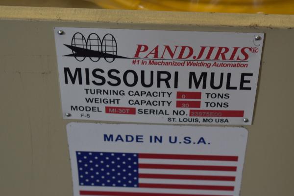 60 Ton, Pandjiris, Missouri Mule tank turning rolls, 120000 lb., MM-60/30 driver, MI-30T idler, 12"-16' - Image 4